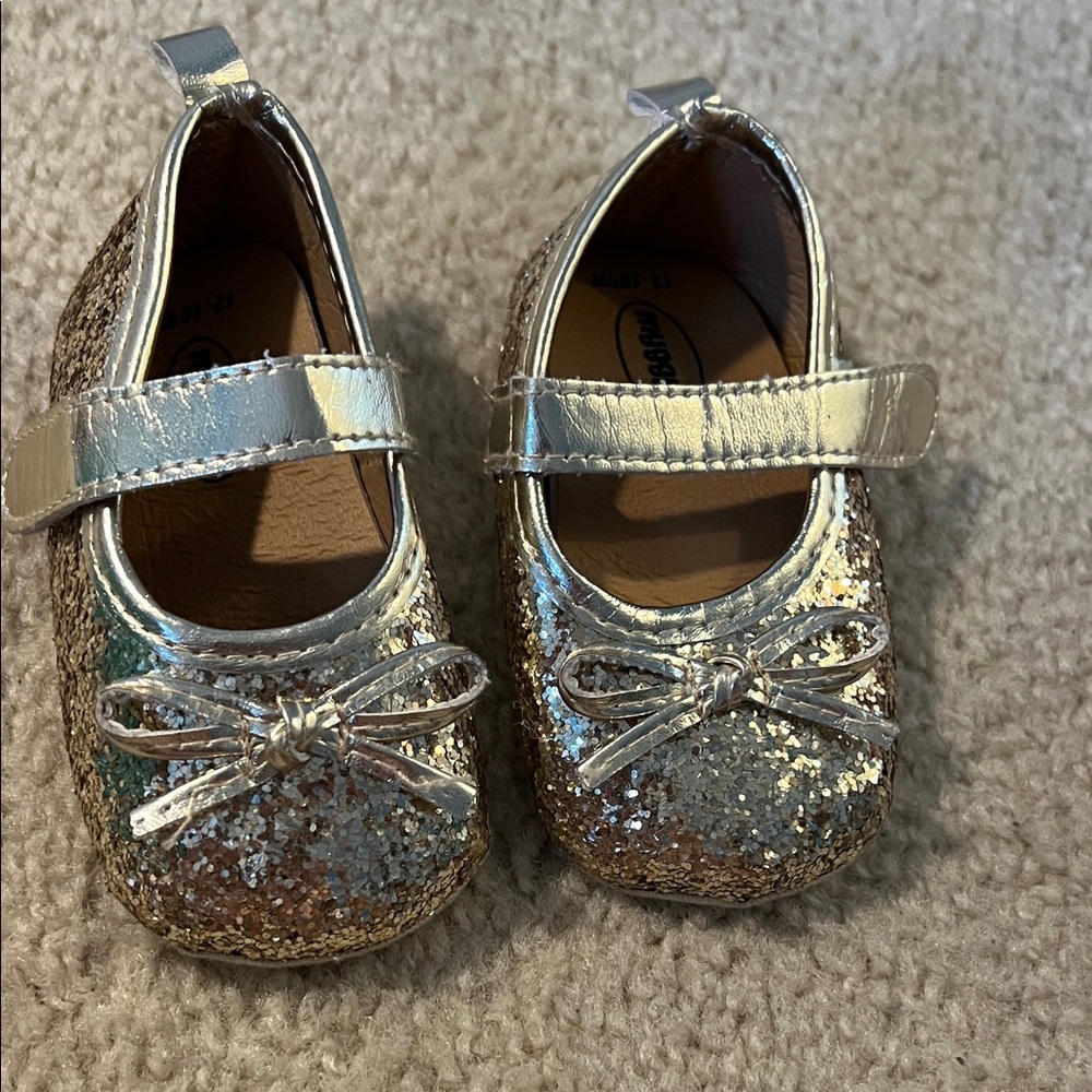 Sparkly Gold Baby Shoes 12-18 months